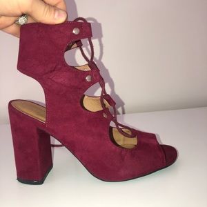 Burgundy sandals